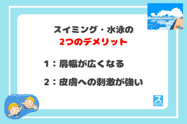 スイミング・水泳の２つのデメリット