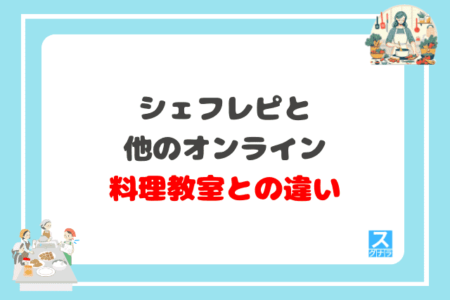 シェフレピと他のオンライン料理教室との違い