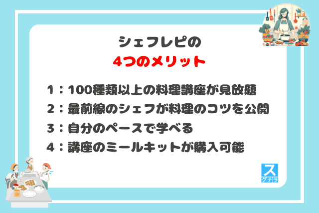 シェフレピの4つのメリット