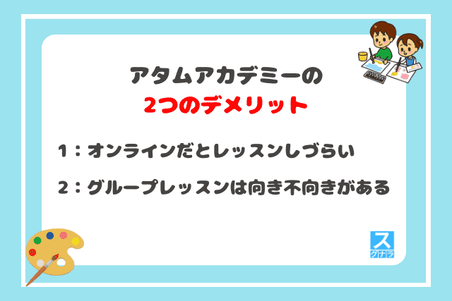 アタムアカデミーの2つのデメリット