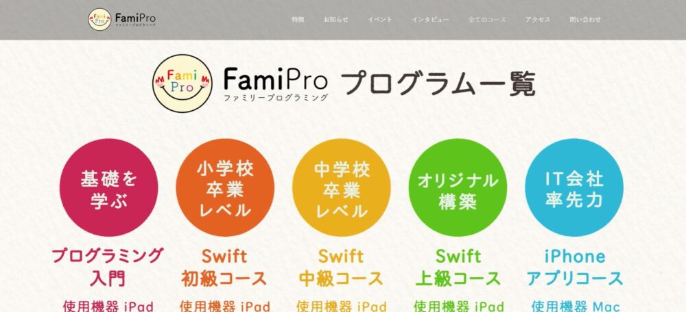 FamiPro（ファミプロ）HPトップ