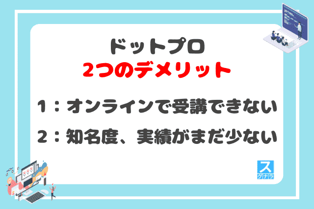 .Pro（ドットプロ）の2つのデメリット