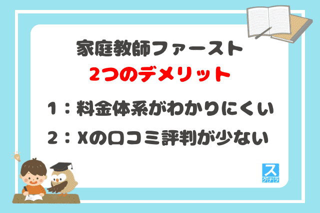 家庭教師ファーストの2つのデメリット