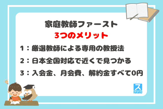 家庭教師ファーストの3つのメリット