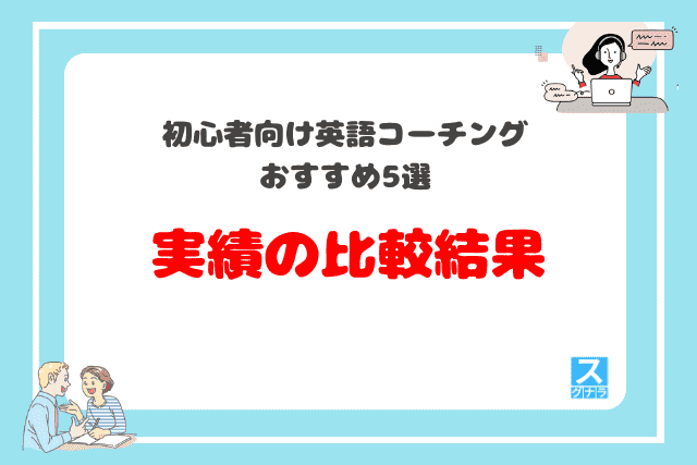 初心者向け英語コーチングおすすめ5選　実績の比較結果