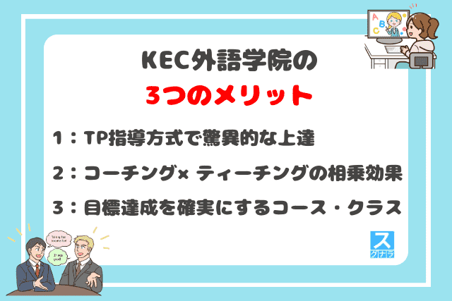 KEC外語学院の3つのメリット