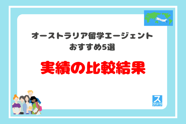 オーストラリア留学エージェントおすすめ5選　実績の比較結果