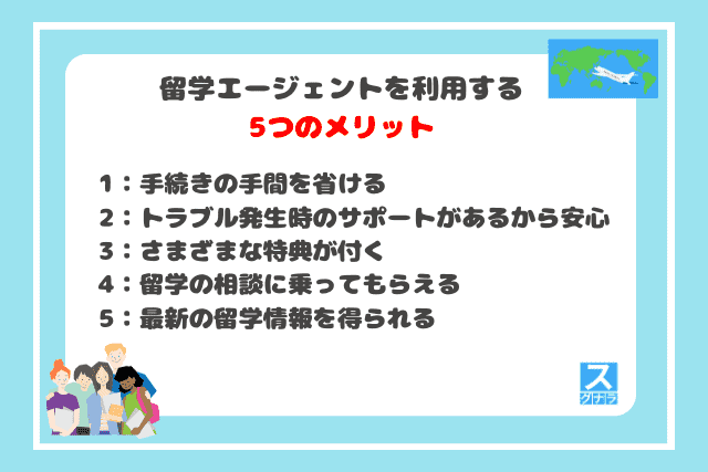 留学エージェントを利用する5つのメリット