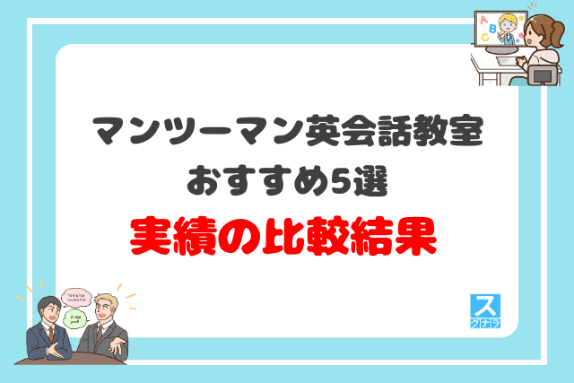 マンツーマン英会話教室おすすめ5選 実績の比較結果