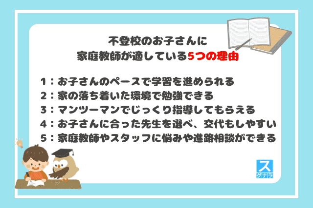 不登校のお子さんに家庭教師が適している5つの理由