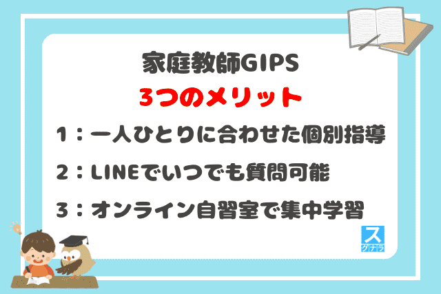 家庭教師GIPSの3つのメリット