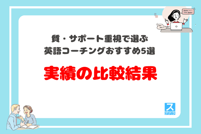 質・サポート重視で選ぶ英語コーチングおすすめ5選　実績の比較結果