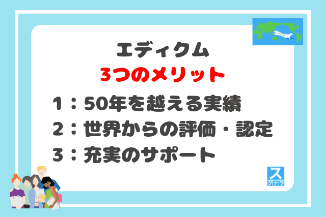 エディクムの3つのメリット