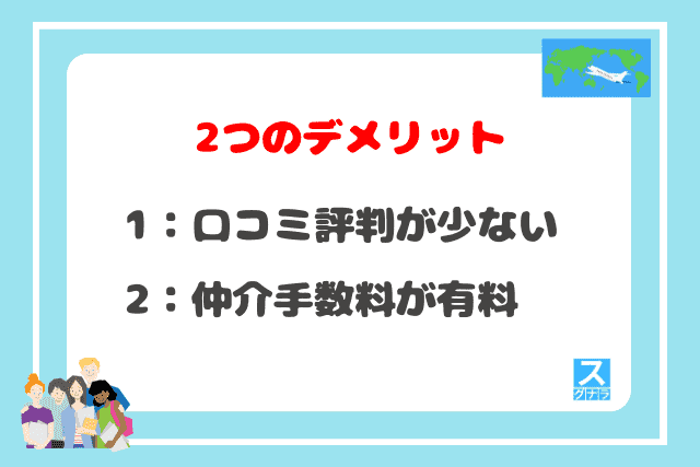 HECハワイ留学支援センターの2つのデメリット