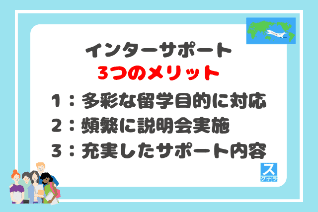 インターサポートの3つのメリット