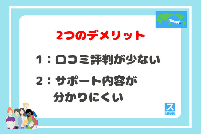 JAAC日米学術センターの2つのデメリット