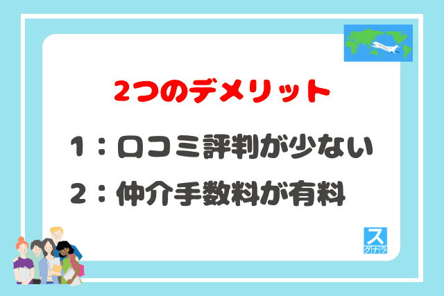 ECC海外留学センターLET'Sの2つのデメリット