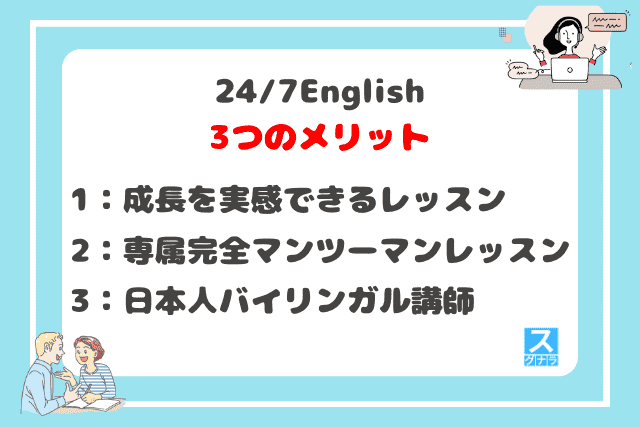 24/7Englishの3つのメリット