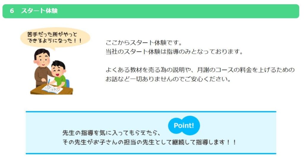 マナベストのデメリット2
体験授業の料金が不明