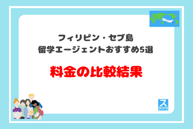 フィリピン・セブ島留学エージェントおすすめ5選　料金の比較結果