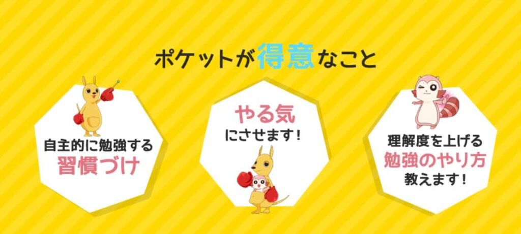 家庭教師ポケットのメリット1
勉強苦手なお子さん向け