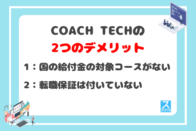 COACH TECHの2つのデメリット