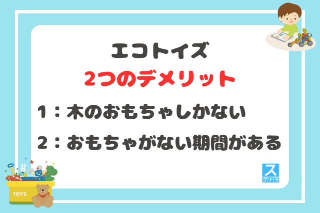 エコトイズの2つのデメリット