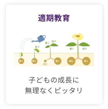 ヤマハ英語教室のメリット1
成長に合わせた教育