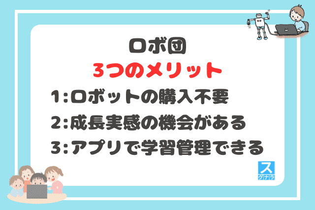 ロボ団の3つのメリット