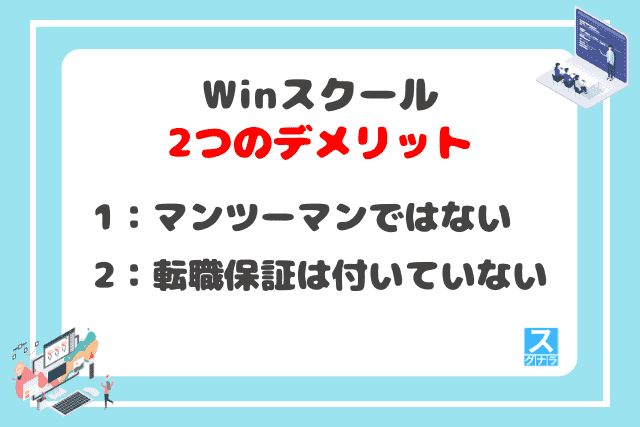Winスクールの2つのデメリット