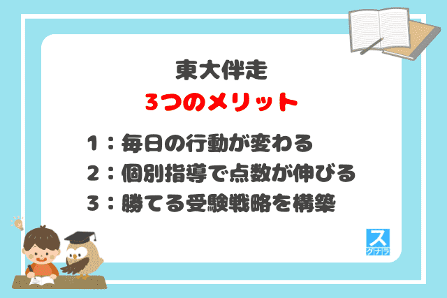 東大伴走の3つのメリット