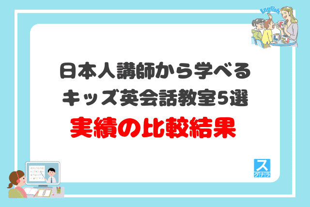 日本人講師から学べるキッズ英会話教室おすすめ5選 実績の比較結果