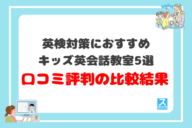 英検対策におすすめのキッズ英会話教室5選の口コミ評判比較結果