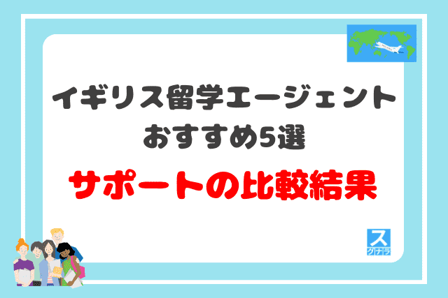 イギリス留学エージェントサポート内容の比較結果