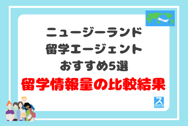 ニュージーランド留学エージェントおすすめ5選留学情報量の比較結果