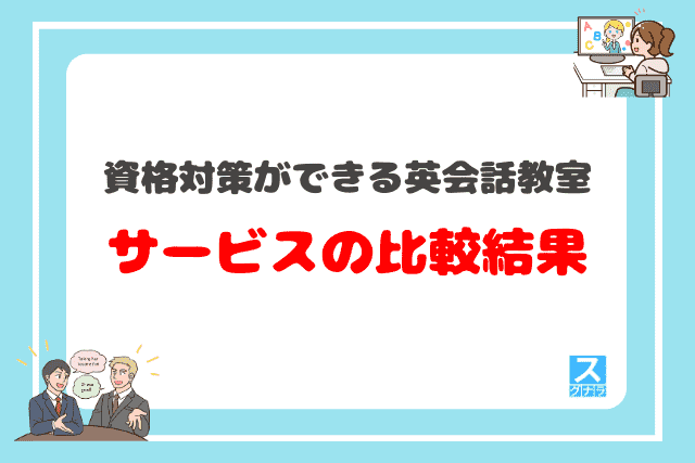 資格対策ができる英会話教室のサービス内容の比較結果
